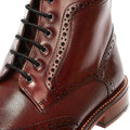 Ben Sherman Alfred Brogue Bottes Rouges En Cuir Pour Hommes