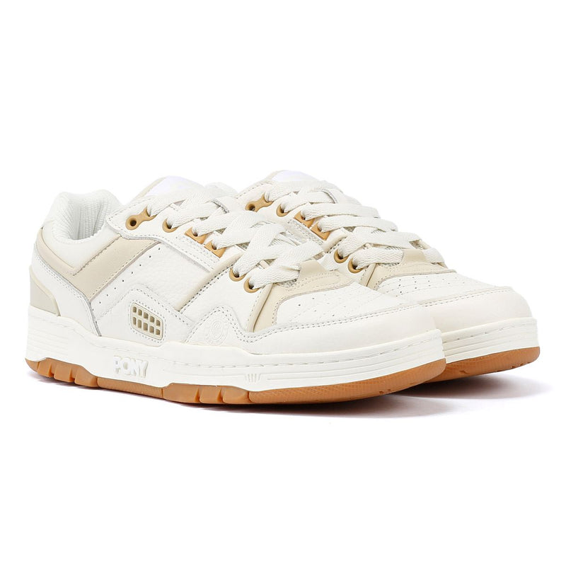 Pony M_100 Low Des Baskets Blanches En Cuir