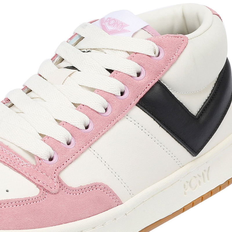 Pony #1 Low Baskets En Daim Blancs/Rose