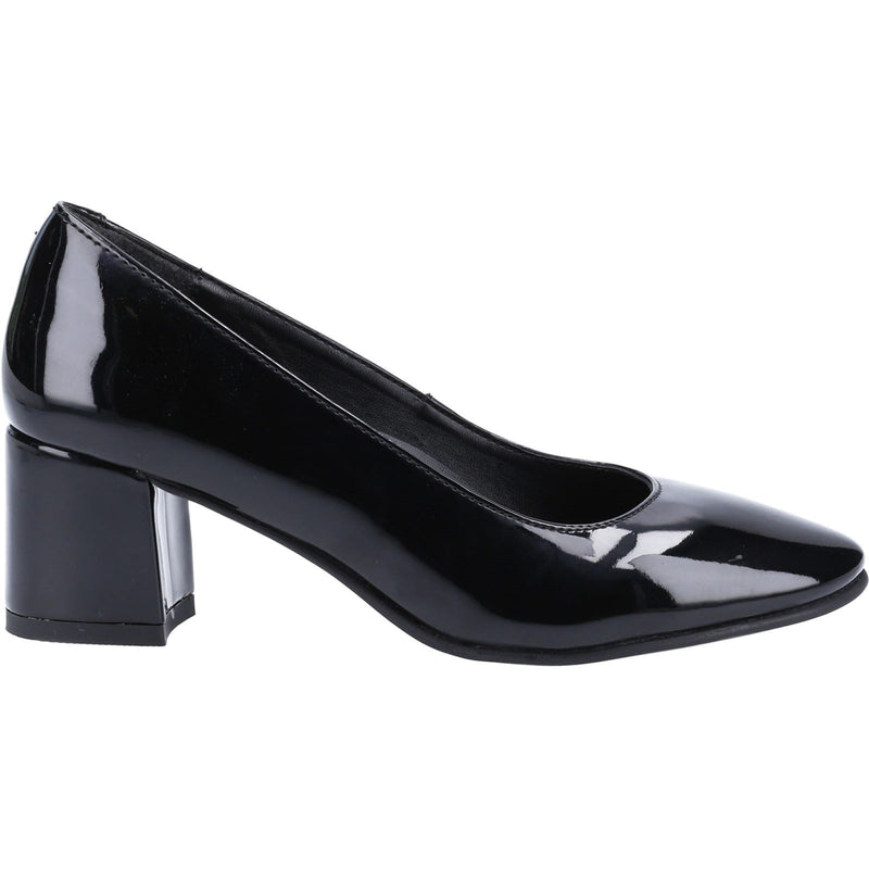 Hush Puppies Anna Talons Hauts Noirs Pour Femmes En Cuir