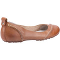 Hush Puppies Janessa Ballérines Plates En Cuir Pour Femmes De Couleur Beige.