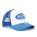 Von Dutch Trucker Boston Casquettes Blanches/Bleues En Coton