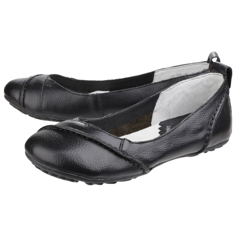 Hush Puppies Janessa Ballerines Noires Pour Femme En Cuir