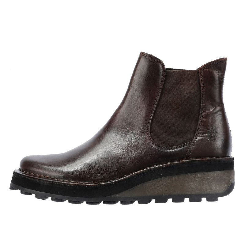 Fly London Huud Bottes En Cuir Pour Femmes, Marron