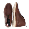 Ben Sherman Hampton Bottes Rouges En Cuir Pour Hommes