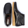 Clarks Originals Wallabee Bottes Noires En Cuir Pour Hommes