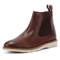 Ben Sherman Hampton Bottes Rouges En Cuir Pour Hommes