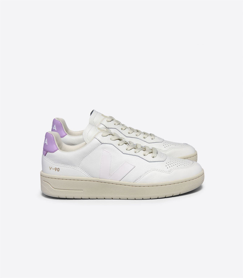 Veja V-90 Baskets blanches en cuir pour femmes