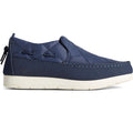 Sperry Moc-Sider Chaussures Mocassins En Daim Pour Femmes, Bleu Marine