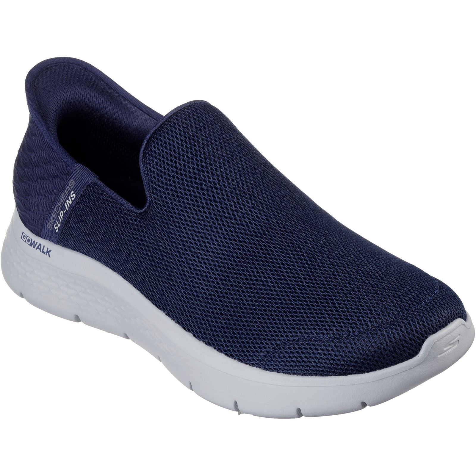 Skechers Go Walk Flex No Hands Baskets En Polyester Pour Homme, Couleur Marine