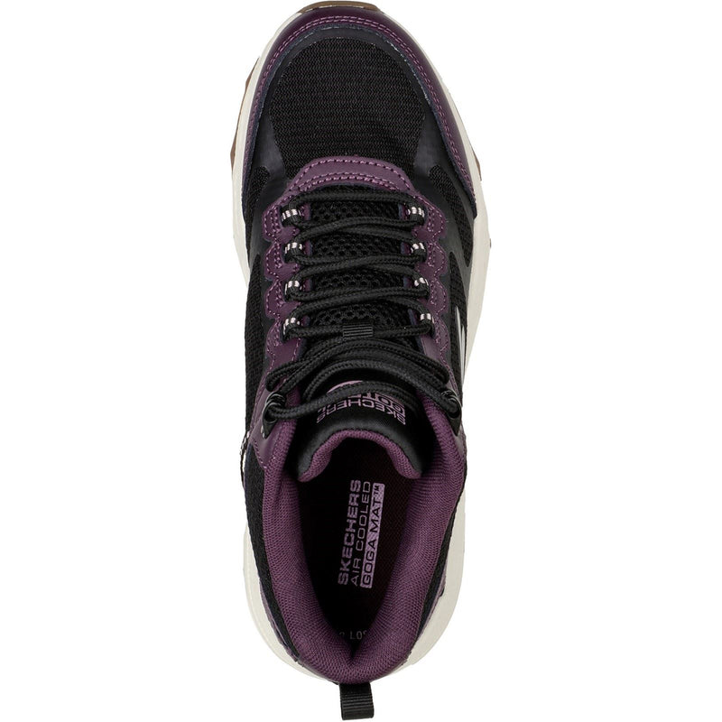 Skechers Go Run Trail Altitude Baskets En Cuir Pour Femmes, Noir/Violet