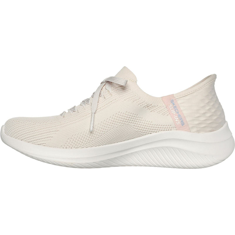 Skechers Ultra Flex 3.0 Brilliant Baskets Naturelles Pour Femmes En Textile