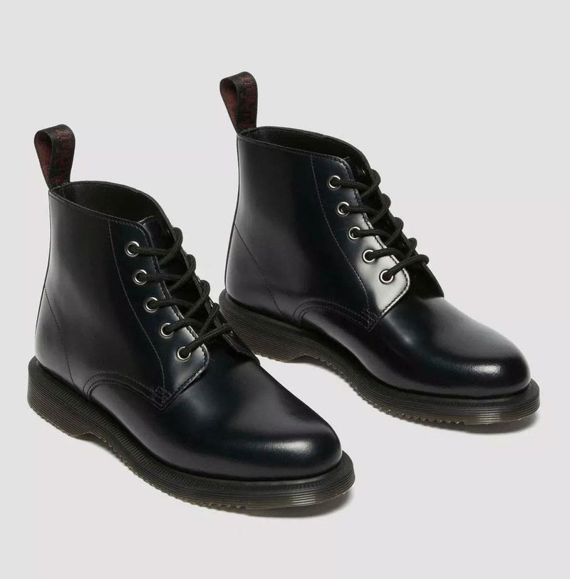 Dr. Martens Emmeline Bottes Noires En Cuir Pour Femmes