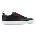 Hugo Morrie Tennis Baskets Noires Pour Hommes En Similicuir