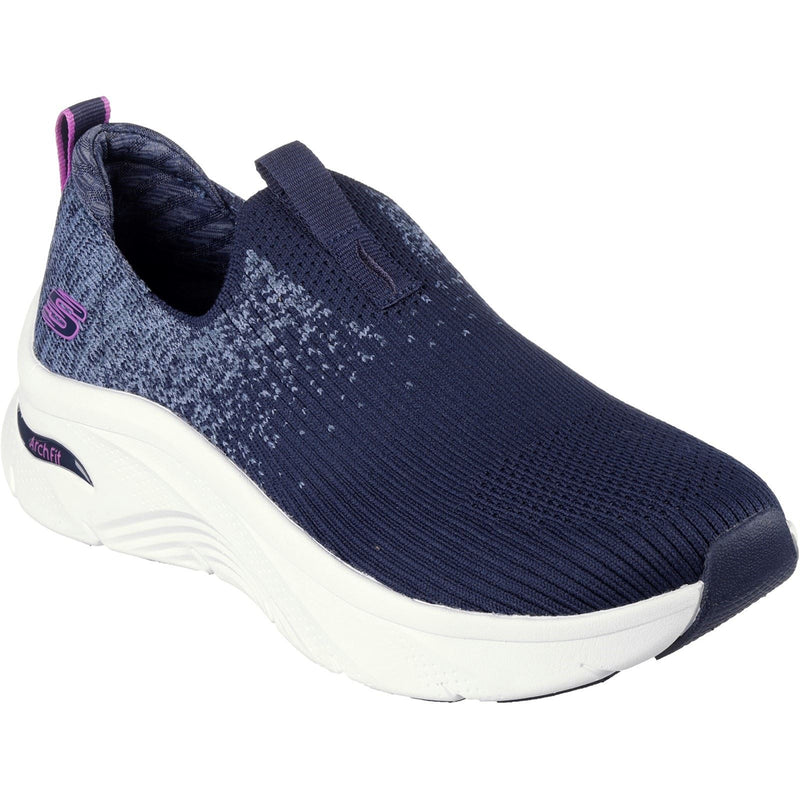 Skechers Arch Fit D'Lux Key Journey Sneakers En Toile Pour Femmes De Couleur Marine