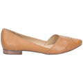 Hush Puppies Marley Ballerina Ballérines Plates En Cuir Pour Femmes De Couleur Beige.