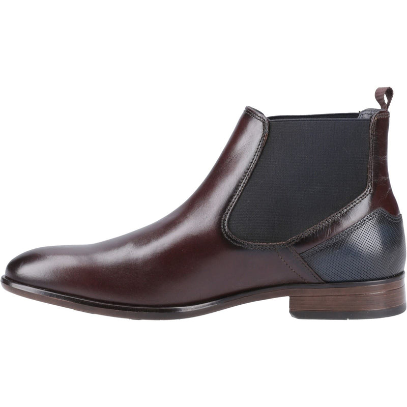 Pod Frank Bottes Pour Hommes En Cuir/Textile Couleur Châtaigne