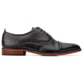 Base London Cast Waxy Chaussures Richelieu Pour Hommes En Cuir Noir