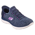 Skechers Summits Dazzling Haze Chaussures De Sport Femme Bleu Marine/Violet