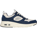 Skechers Skech-Air Court - Yatton Baskets En Cuir Pour Hommes Bleu Marine/Naturel