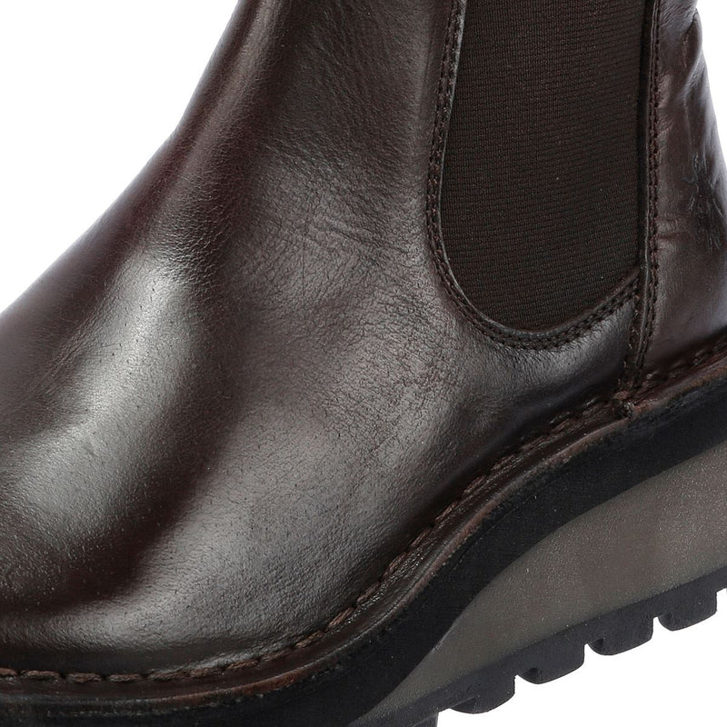 Fly London Huud Bottes En Cuir Pour Femmes, Marron