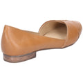 Hush Puppies Marley Ballerina Ballérines Plates En Cuir Pour Femmes De Couleur Beige.