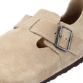 Birkenstock London Chaussures Confort En Daim Beige