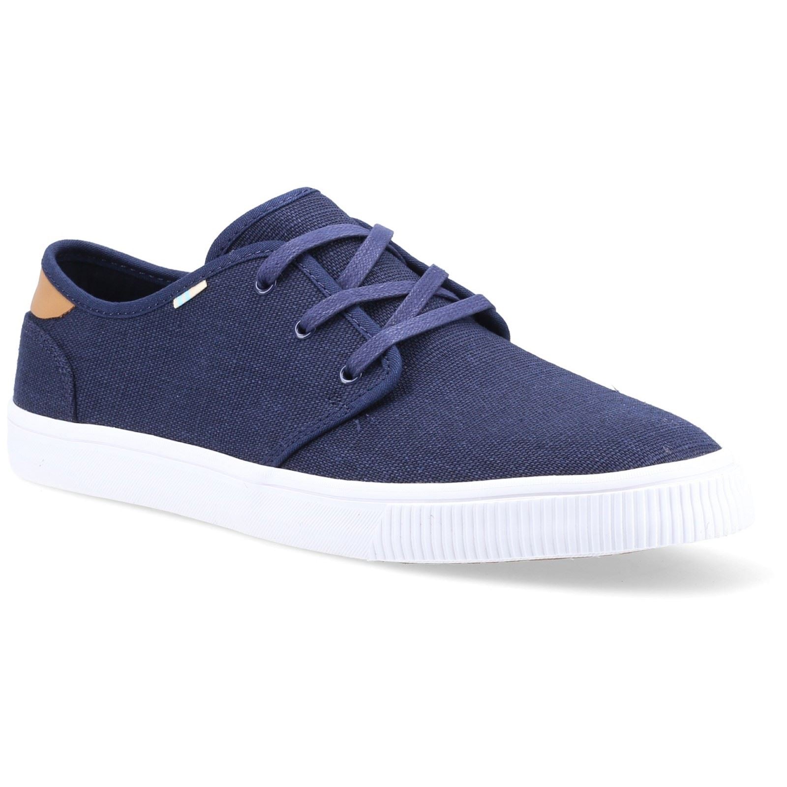 TOMS Carlo Baskets En Toile Bleu Marine Pour Homme En Jute De Style Patrimonial