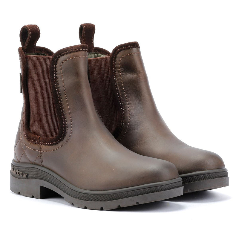 Barbour Birch Bottes En Cuir Pour Femmes, Marron