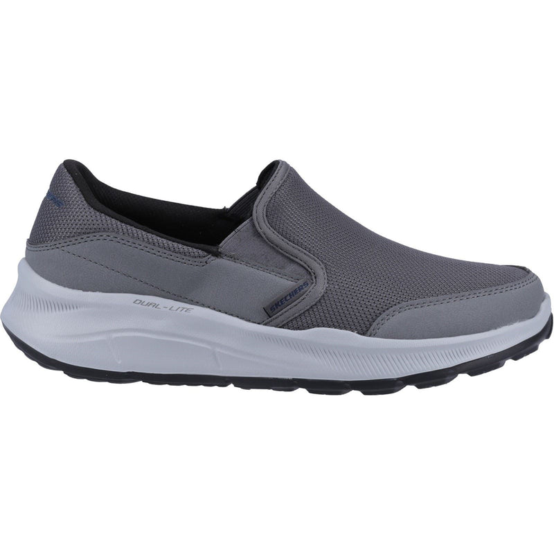 Skechers Equalizer 5.0 Persistable Baskets Pour Homme En Toile De Couleur Anthracite