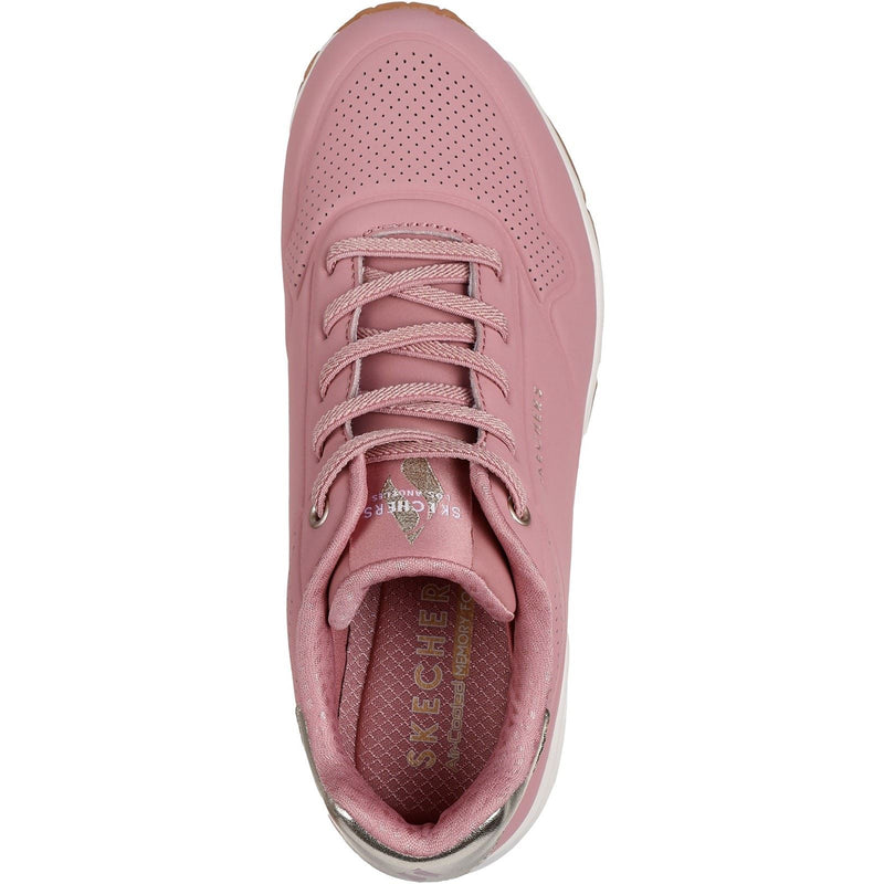 Skechers Uno Shimmer Away Sneakers En Synthétique Pour Femmes, Couleur Rose.