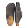 Birkenstock Boston Sabots en daim gris.