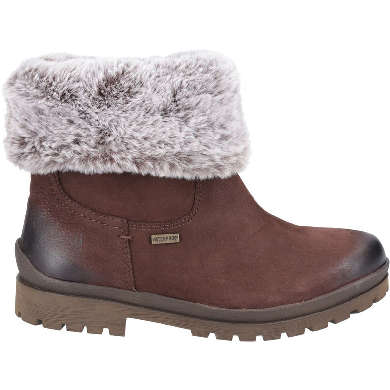 Hush Puppies Alice Bottes Marron En Cuir Pour Femmes