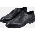 Hush Puppies Santiago Chaussures En Cuir Noir À Lacets Pour Hommes