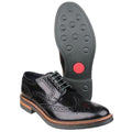 Base London Woburn Chaussures Richelieu Pour Hommes En Cuir Noir