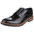 Base London Woburn Chaussures Richelieu Pour Hommes En Cuir Noir