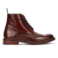 Ben Sherman Alfred Brogue Bottes Rouges En Cuir Pour Hommes