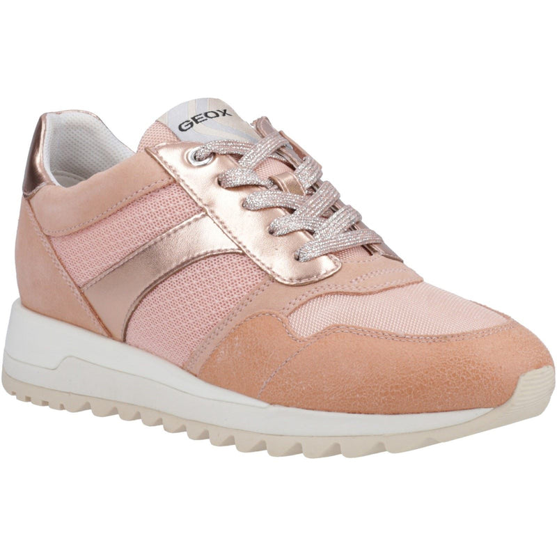 Geox Tabelya Baskets En Cuir Pour Femmes, Couleur Pêche