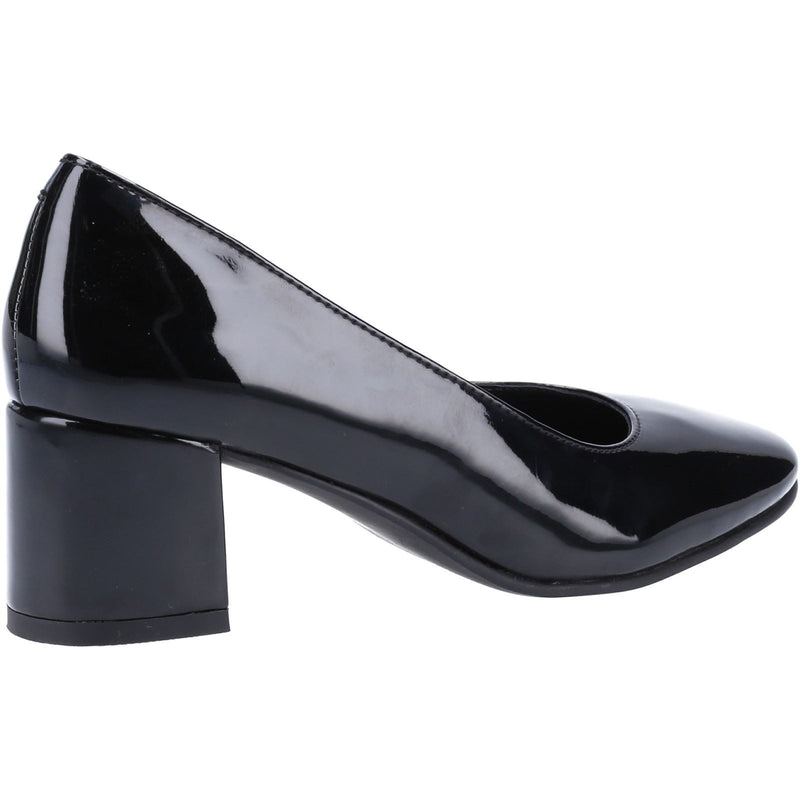 Hush Puppies Anna Talons Hauts Noirs Pour Femmes En Cuir