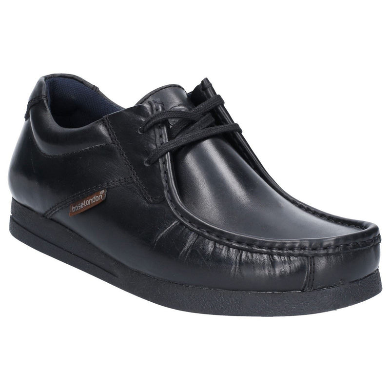 Base London Event Chaussures En Cuir Noir À Lacets Pour Hommes