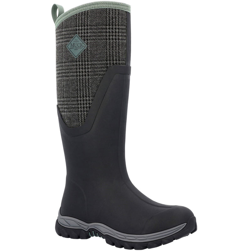 Muck Boots Arctic Sport II Tall Bottes En Caoutchouc Noires À Carreaux