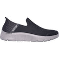 Skechers Go Walk Flex No Hands Baskets Homme En Polyester Gris Foncé