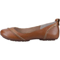 Hush Puppies Janessa Ballérines Plates En Cuir Pour Femmes De Couleur Beige.