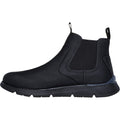 Skechers Augustino Paulo Bottes Noires En Cuir Pour Hommes