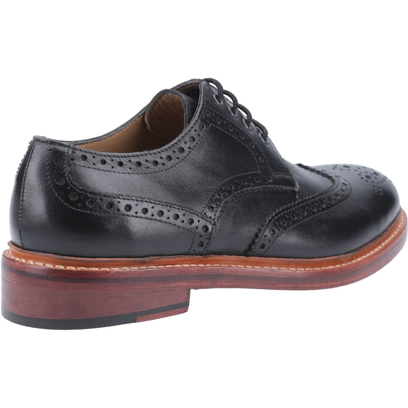 Cotswold Quenington Chaussures En Cuir Noir À Lacets Pour Hommes