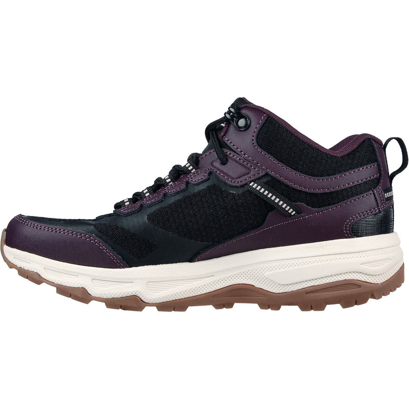 Skechers Go Run Trail Altitude Baskets En Cuir Pour Femmes, Noir/Violet