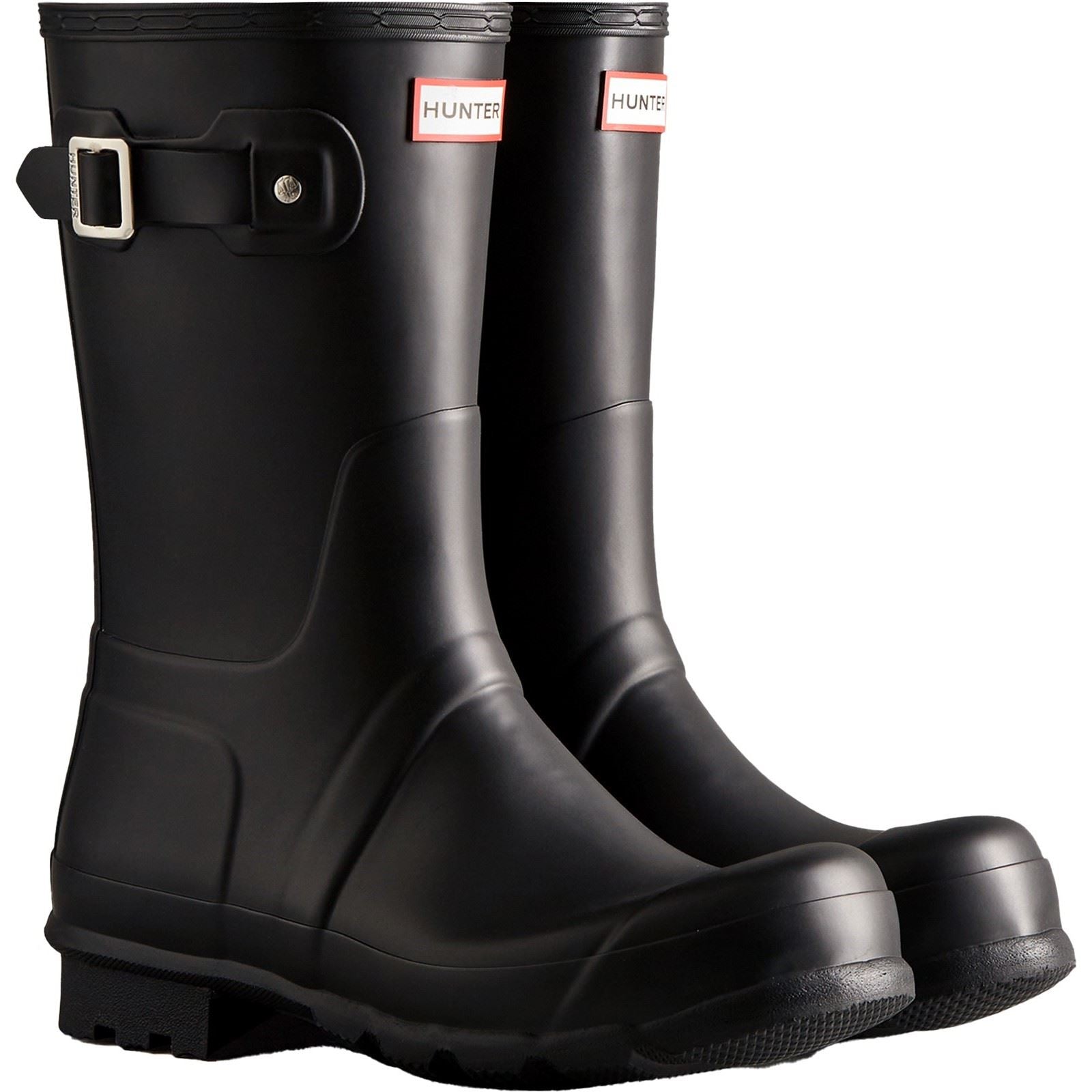 Hunter Original Short Wellington Boots Bottes En Caoutchouc Noires Pour Homme