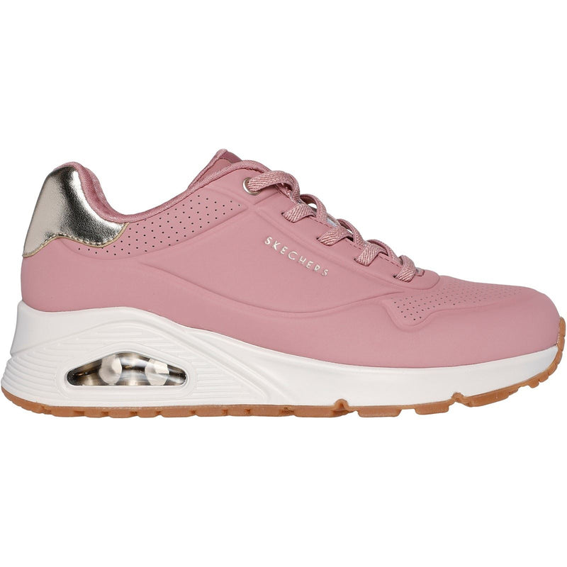 Skechers Uno Shimmer Away Sneakers En Synthétique Pour Femmes, Couleur Rose.