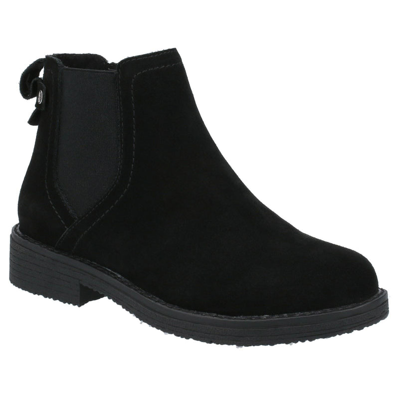 Hush Puppies Maddy Bottes En Daim Noir Pour Femmes