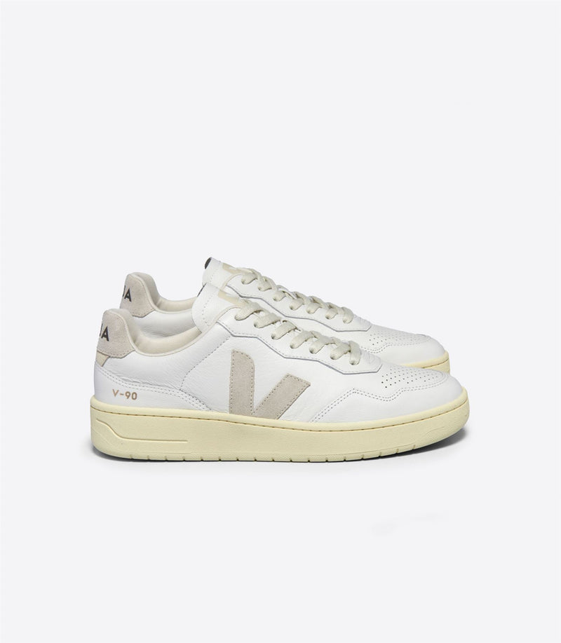 Veja V-90 Baskets blanches en cuir pour hommes